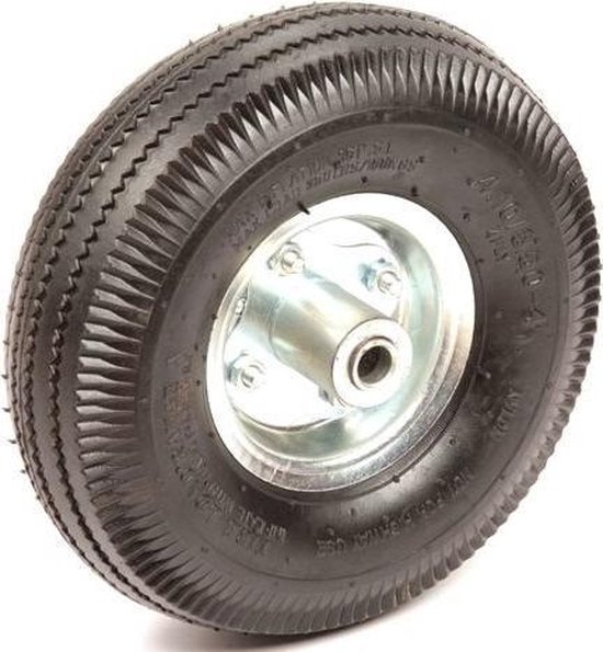 3.50-4 steekwagenwiel - luchtband en stalen velg - 75 kg maximale belasting - 16 mm asgat/naafdiameter - inclusief kogellager van Merkloos	 — afbeelding 3