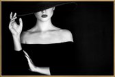 JUNIQE - Poster met kunststof lijst Mystique -40x60 /Wit & Zwart
