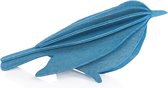 Lovi Bird 8 cm Blauw Berkenhout