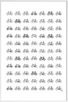 JUNIQE - Poster met kunststof lijst Bike Variations -30x45 /Wit &