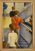 JUNIQE - Poster in houten lijst Schlemmer - Bauhaus Stairway -30x45