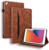 Voor iPad 9.7 2018 & 2017 / Pro 9.7 / Air 2 Business Schokbestendige Horizontale Flip Lederen Case met Houder & Kaartsleuven & Fotolijst & Pen Slot & Slaap / Wake-up Functie (Bruin