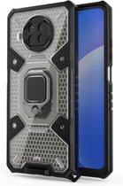 Voor Xiaomi Mi 10T Lite 5G Space PC + TPU-ringhouder beschermhoes (zilver)