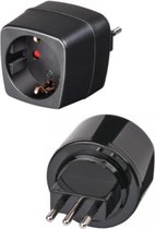 Stekker verloopstekker - 2 stuks - reisstekker van NL naar IT - adapter italiaanse  stekker - wereldstekker - Italië