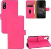 Voor Sony Xperia Ace II Effen Kleur Huid Voelen Magnetische Gesp Horizontale Flip Kalf Textuur PU Lederen Case met Houder & Kaartsleuven & Portemonnee (Rose Rood)