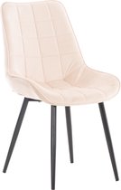 Clp Gigi Eetkamerstoel - Beige - Fluweel