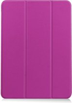 iPad Air 2020 Hoes - iPad hoes 2020 - iPad Air 4 10.9 Bookcase - Trifold Smart hoesje Paars