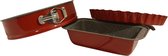Oven Ware - 3 Delige Bakvorm Set voor Taart/Cake - Springvorm 26 cm - Rood