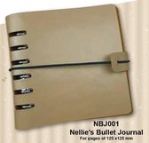 NBJ001 Nellie's Bullet Journal - Nellie Snellen bullet journal - cuir ciel naturel - 6 anneaux - cahier bricolage