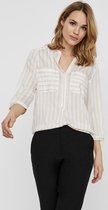 Vero Moda VMERIKA 34 SHIRT -  Sephia Rose stripes White