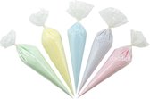 Scrubzout Rainbow Pastel - 500 gram in puntzak transparant - zen moment, eucalyptus, opium, lavendel en rozen