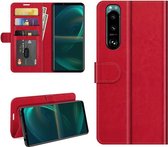 Sony Xperia 5 III hoesje - MobyDefend Wallet Book Case (Sluiting Achterkant) - Rood - GSM Hoesje - Telefoonhoesje Geschikt Voor Sony Xperia 5 III