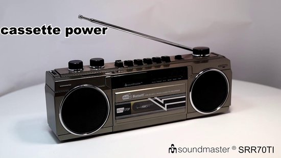 Soundmaster SRR70TI - Retro stereo radio/cassetterecorder met DAB+,  bluetooth en USB | bol.com