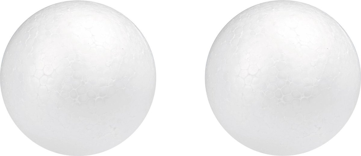 10x stuks Piepschuim hobby knutselen vormen/figuren ronde ballen/bollen van 5 cm