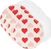 Breast Pads Wasbare Zoogcompressen - Wit Hartjes - 8 stuks
