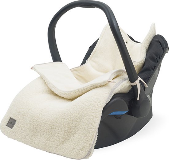 Product: Jollein Voetenzak voor Autostoel & Kinderwagen - Teddy - Cream White, van het merk Jollein