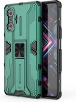 Voor Xiaomi Redmi K40 Gaming Supersonic PC + TPU Schokbestendige beschermhoes met houder (groen)