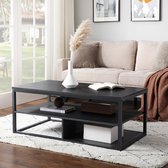 Industriële salontafel zwart