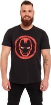 Marvel Iron Man Heren Tshirt -S- Sign Zwart