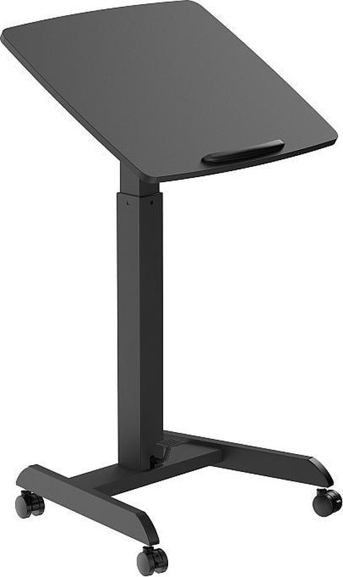 Klein bureau assis-debout avec ressort à gaz - table à dessin - pupitre - bureau haut bas - MOBISPOT - fonctionnement par ressort à gaz - sur roues - Idéal pour la maison - bureau compact - bureau - NOIR