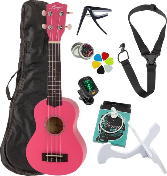 Cascha Linde Sopraan Ukulele Set Bruin