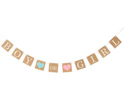 Gender Reveal Versiering - Boy or Girl Slinger Babydouche - babyshower jongen of meisje