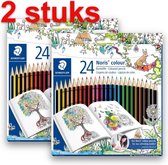 Crayons de couleur Staedtler Noris Color 24 pcs - PACK AVANTAGE 2 PCS