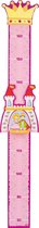Groeimeter Prinses - Hout - Meisje - Roze - meetlat - kinderkamer accessoire