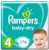 Pampers Baby Dry - Maat 4 - Mega Maandbox - 176 luiers