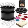 foto van Bleu Chef® 20-Delige Heteluchtfriteuse Accessoires Bakset XL en XXL - Inclusief kookboek