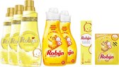 Robijn Zwitsal pakket - 3x Wasmiddel + 2x Wasverzachter + Zwitsal Geurstokjes + Zwitsal Geurbuiltjes
