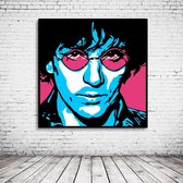 Pop Art Syd Barrett Poster in lijst - 90 x 90 cm en 2 cm dik - Fotopapier Mat 180 gr Framed - Popart Wanddecoratie inclusief lijst