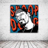 Pop Art Snoop Dogg Acrylglas - 100 x 100 cm op Acrylaat glas + Inox Spacers / RVS afstandhouders - Popart Wanddecoratie