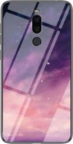 Voor Meizu X8 Sterrenhemel Geschilderd Gehard Glas TPU Schokbestendig Beschermhoes (Fantasie Sterrenhemel)