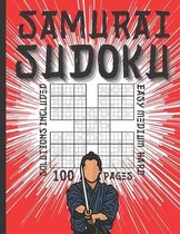 Samurai Sudoku Easy Medium Hard - Solutions Included - 100 pages