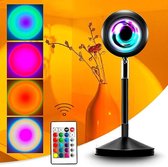 Sunset Projector Lamp - Met Afstandsbediening - Sunset Light (2021) - RGB Light - 16 kleuren - Smart Golden Hour Lamp - Tik Tok – Zonsonderganglamp
