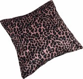 Kussenhoes Panterprint | 45 x 45 cm | Donkerroze  / Zwart
