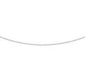 YO&NO - Ketting - Witgoud - Anker plat -  0,8 mm - 41 - 43 - 45 cm - 585 goud