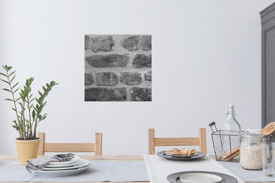 Sticker Muursticker de pierres anciennes - Mur de briques - 50x50 cm - Film adhésif autocollant - Sticker mural repositionnable