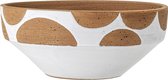 Bloomingville - Avil Deco Bowl - Wit Terracotta - D 32 x H 13,5 cm