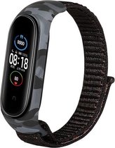 Nylon bandje - Geschikt voor Xiaomi Mi Band (3,4,5) - Grijs