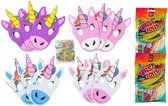 Unicorn / eenhoorn traktatie (maskers) pakket - 12 stuks - traktatie - uitdeelcadeautje voor jongens & meisjes - kinderfeestje - verjaardag - school traktatie - trakteren - traktatie speelgoe