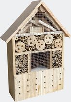 Insectenhotel 280 x 110 x 370 mm, natuurlijk nesthulpmiddel voor insecten, bijen, lieveheersbeestjes en vlinders - Multistrobe