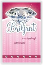 Wenskaart Geslaagd "Briljant"