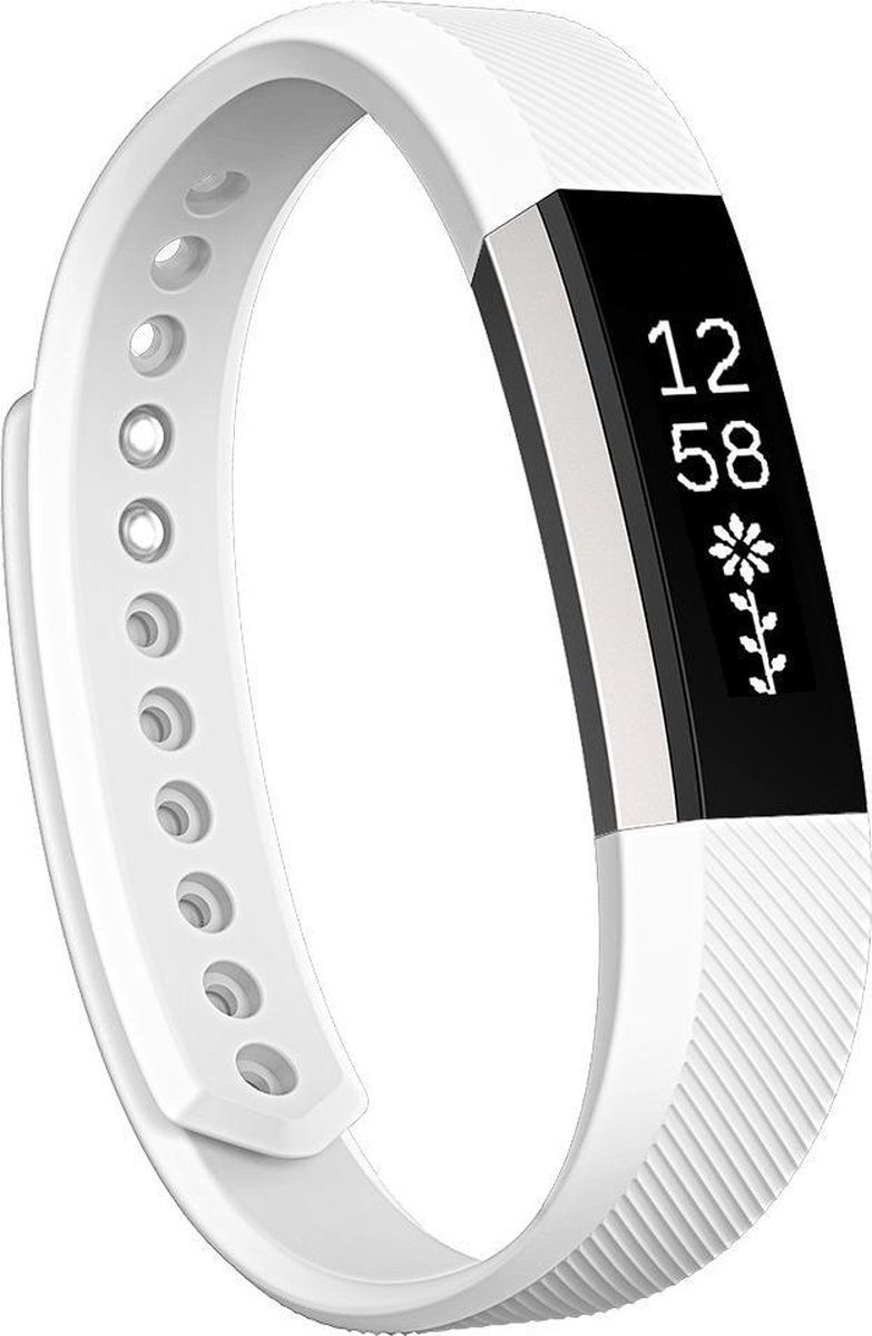 HIPFIT Siliconen bandje - Fitbit Alta (HR) - Wit - Small