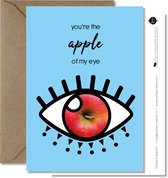 Tallies Cards - greeting  - wenskaarten - Apple - Fruit  - Set van 4 ansichtkaarten - valentijnskaart - valentijn  - moeder - mama - liefde - Inclusief kraft envelop - 100% Duurzaa