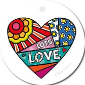Tallies Cards - kadokaartjes  - bloemenkaartjes - Lots of Love - Popart - set van 5 kaarten - valentijnskaart - valentijn  - moeder - mama - liefde - 100% Duurzaam