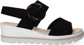 Gabor 645.1 Sandalen - Met Sleehak - Dames - Zwart - Maat 37