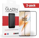 2-pack geschikt voor Oneplus 8T Glazen Screenprotector / Full Cover gehard glas / Beschermglas / Tempered Glass / Glasplaatje - Zwart
