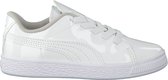 Puma Meisjes Sneakers Basket Crush Patent Ac - Wit - Maat 23
